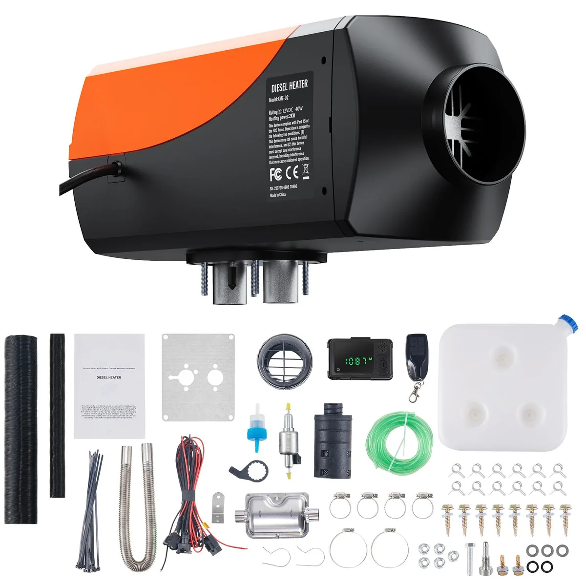 VEVOR VEVOR XMZ-D2 12V 2KW Diesel Air Heater 10L Tank Bluetooth App Control — product photo