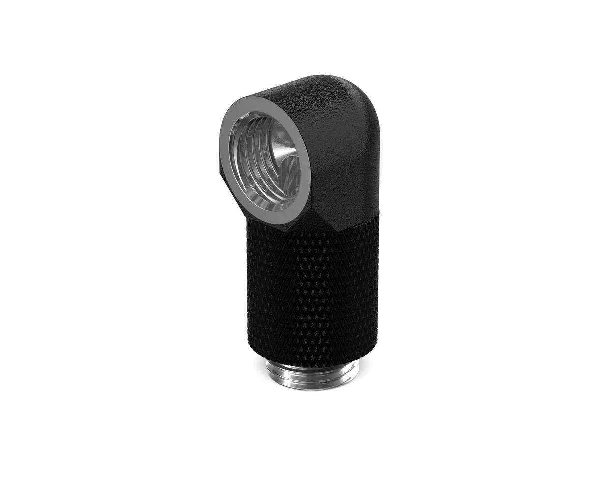 PrimoChill PrimoChill G1/4 90° Rotary 20mm Extension Elbow Fitting TX Matte Black — product photo