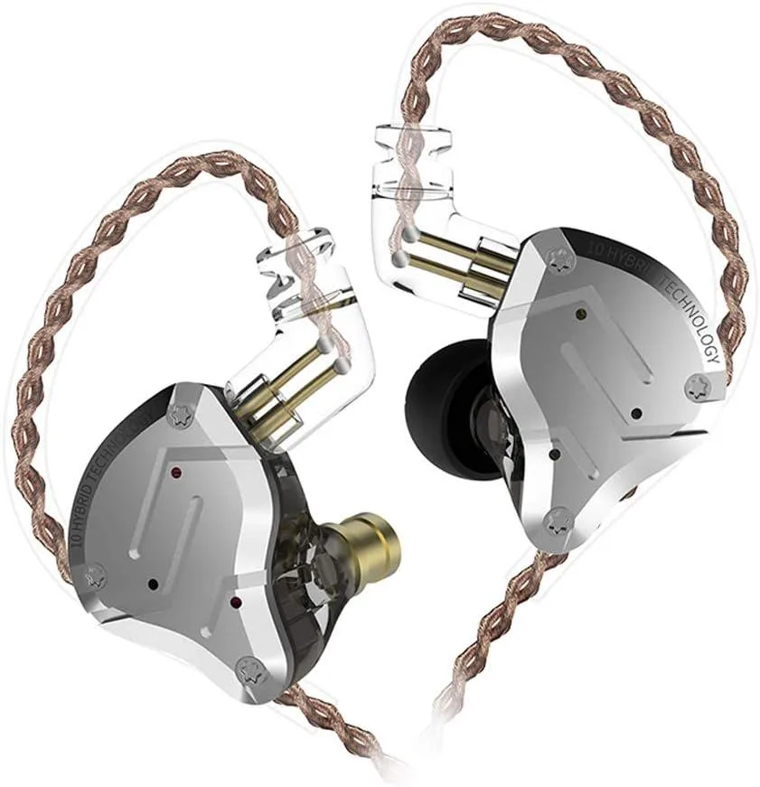 EVESKY EVESKY KZ ZS10 Pro 4BA 1DD IEM 2.4 GHz 0.75mm 2-Pin 3.5mm Black No Mic — product photo