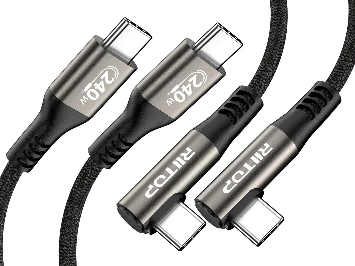 RIITOP RIITOP USB C Cable 2-Pack 240W 6.6ft Braided USB C to USB C — product photo