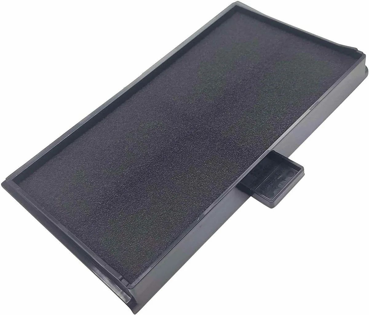 Rectangular white mesh filter in plastic frame
