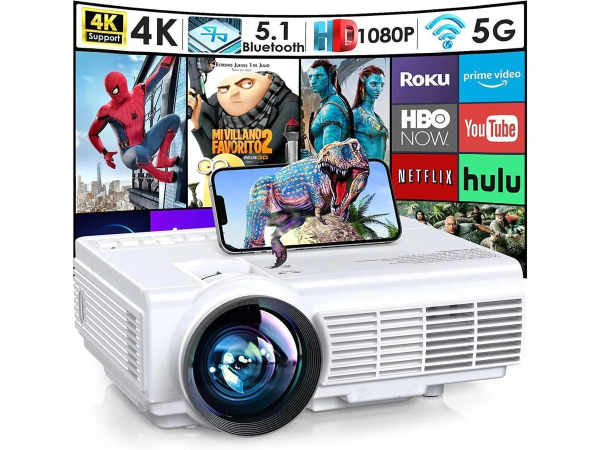 KEHIPI KEHIPI 1080P 9500L 5G WiFi Bluetooth 5.1 home theater projector — product photo