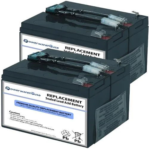 PowerWarehouse PowerWarehouse 2XRBC9SLA93 APC Cartridge #9 UPS replacement battery 2 pack — product photo