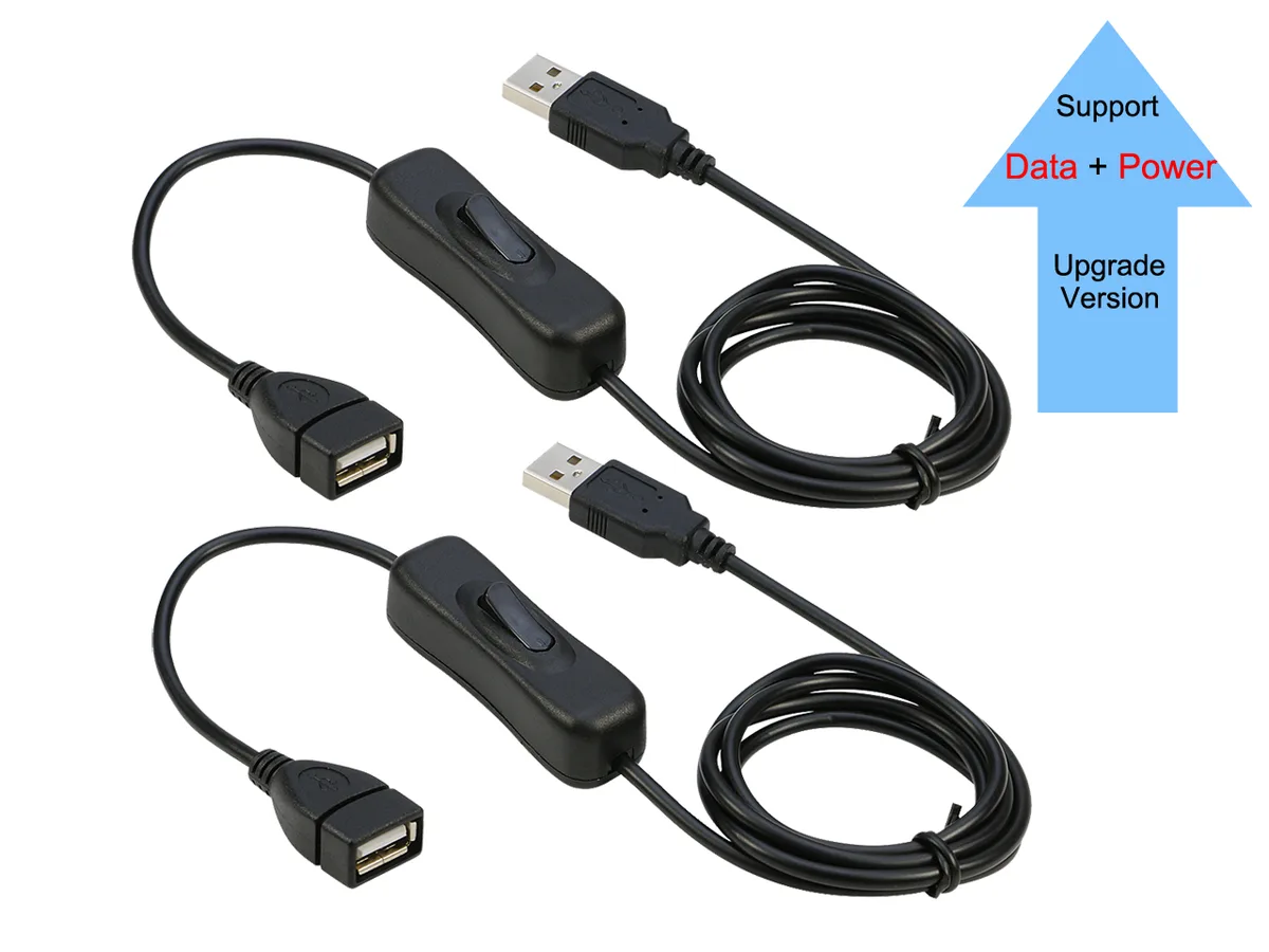 RIITOP RIITOP USB 2.0 A Male to Female Switch Cable 3ft 28AWG 2Pack — product photo