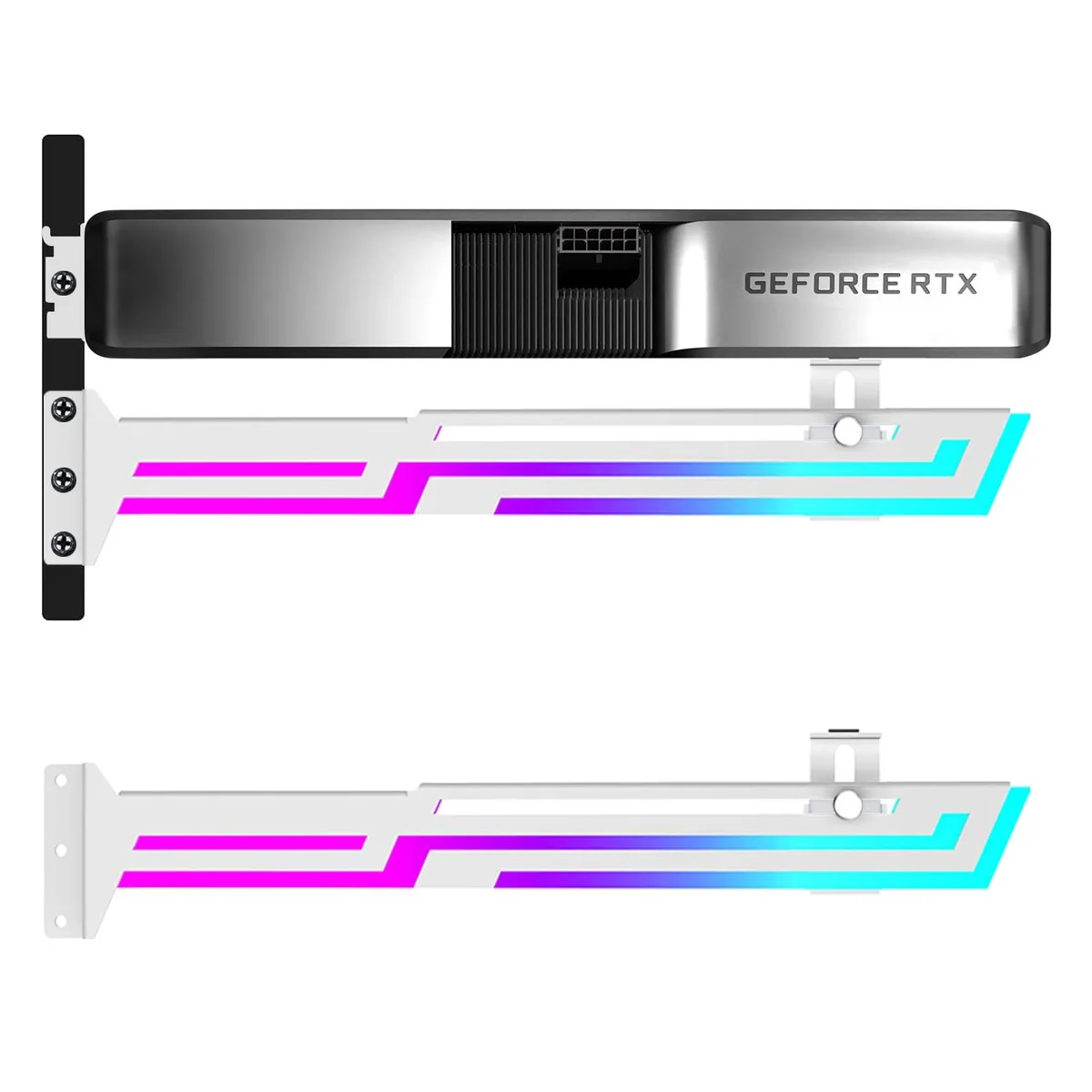 Bailink Bailink ARGB GPU Support Bracket White 5V 3Pin 280mm 50mm — product photo