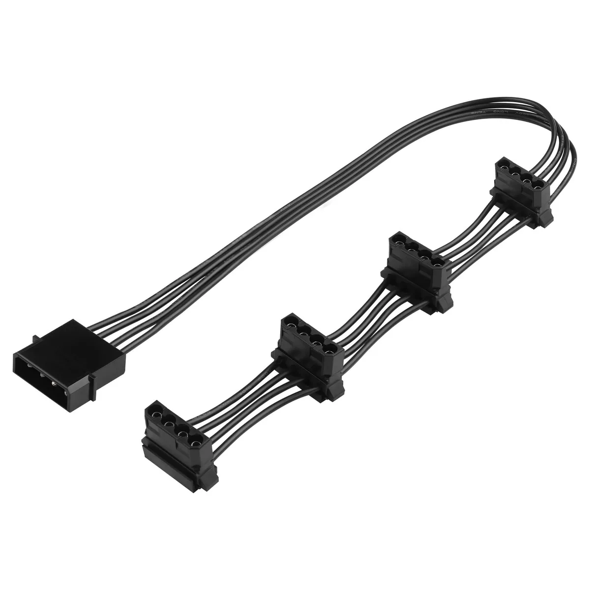 ELFJMZP IDE Molex 4 Pin 1-to-4 Power Splitter Cord 40cm 18AWG Black — product photo
