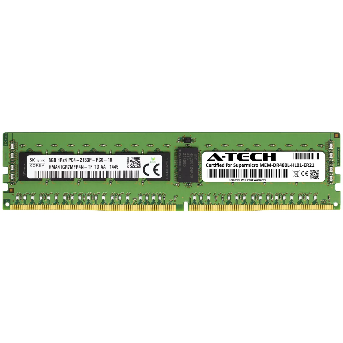 A-Tech A-Tech 8GB DDR4 2133MHz ECC RDIMM 1Rx4 Supermicro MEM-DR480L-HL01-ER21 — product photo