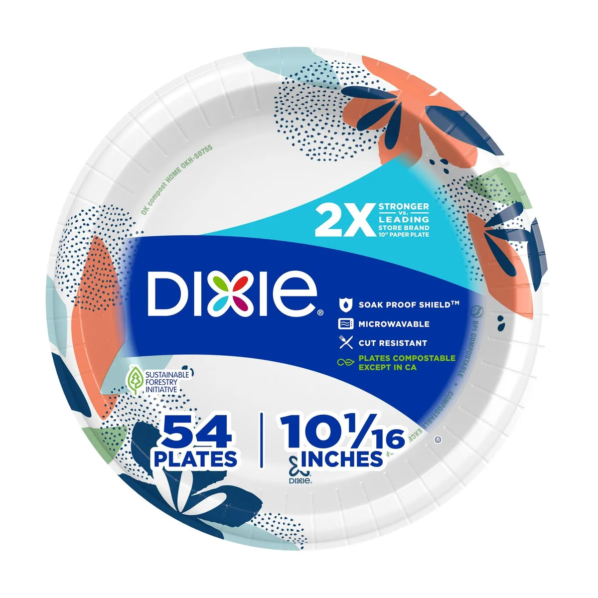 White rectangular plastic plates with smooth finish, 30 count