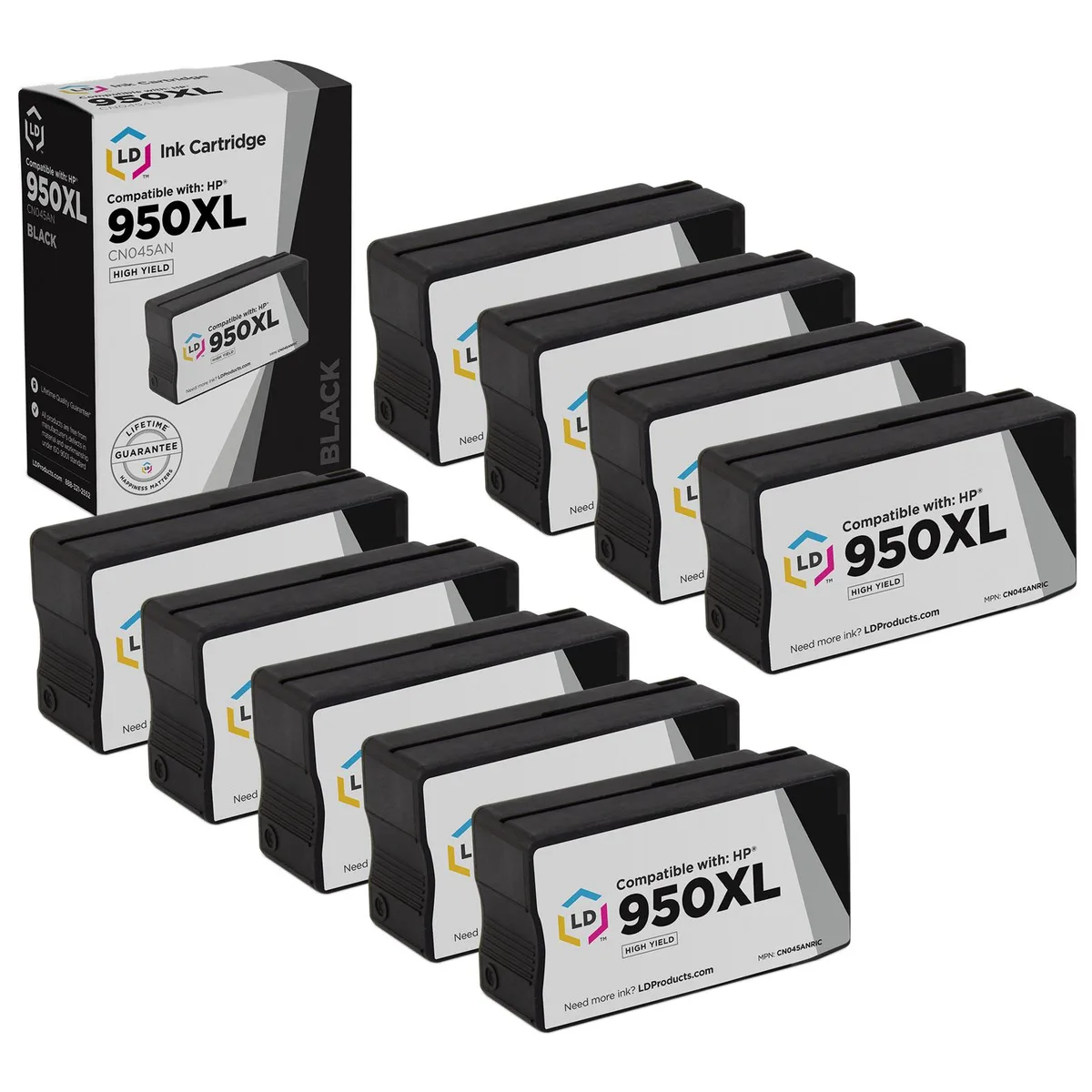 LD Products LD Products Compatible Ink Cartridge Replacement for HP 950XL CN045AN High Yield Black 9-Pack — product photo