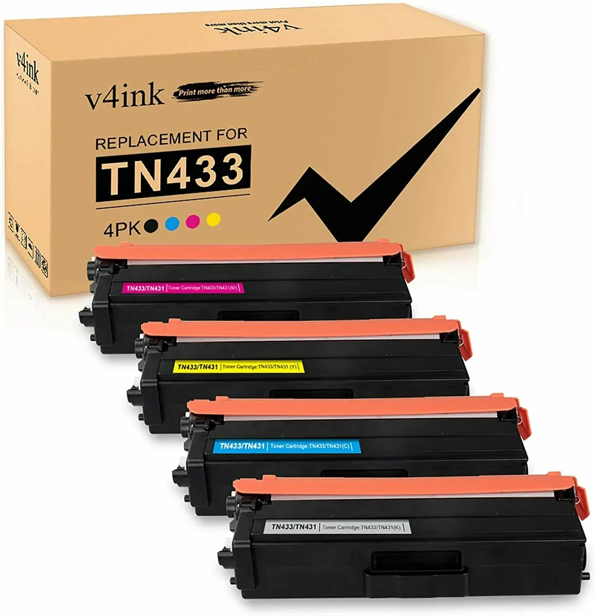V4ink V4ink TN433 TN431 4-Pack Toner Cartridge Set — product photo