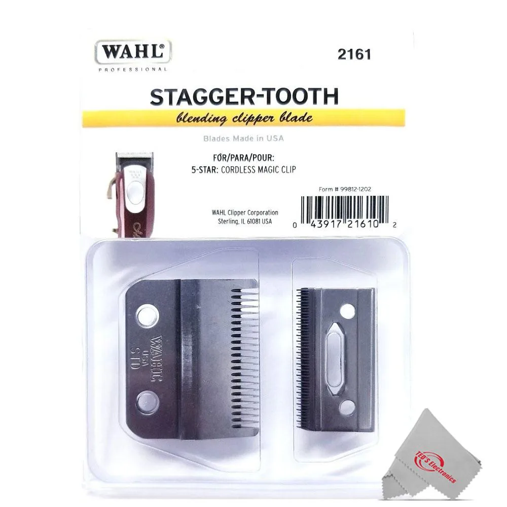 Wahl Stagger-Tooth 2-hole clipper blade #2161 with oil, screws and instructions