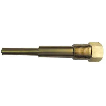 Value Brand Value Brand 24C470 Bimetal Thermowell Brass 1/2 NPSM 4 in — product photo