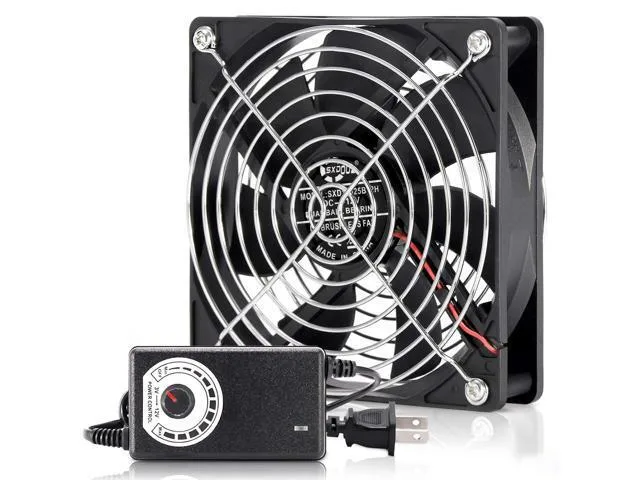LORDWORLD LORDWORLD 120mm AC Fan with Speed Controller 110V 115V 120V 240V — product photo