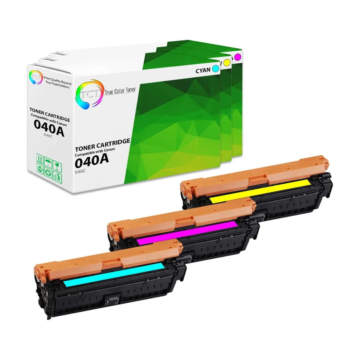 True Color Toner True Color Toner 040A Color Toner Cartridge 3 Pack — product photo