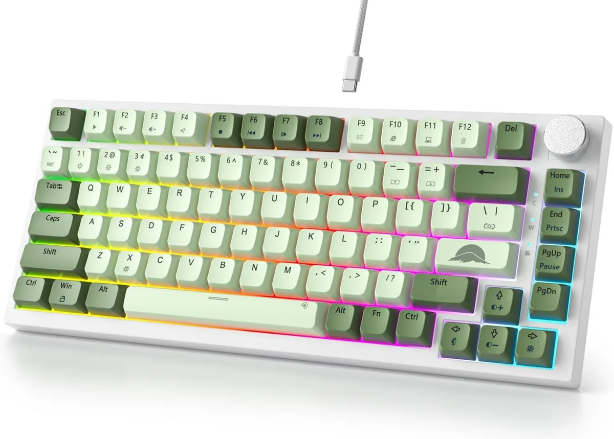 TUKO TUKO 75% Mechanical Gaming Keyboard Matcha Red Switch 82 Keys — product photo