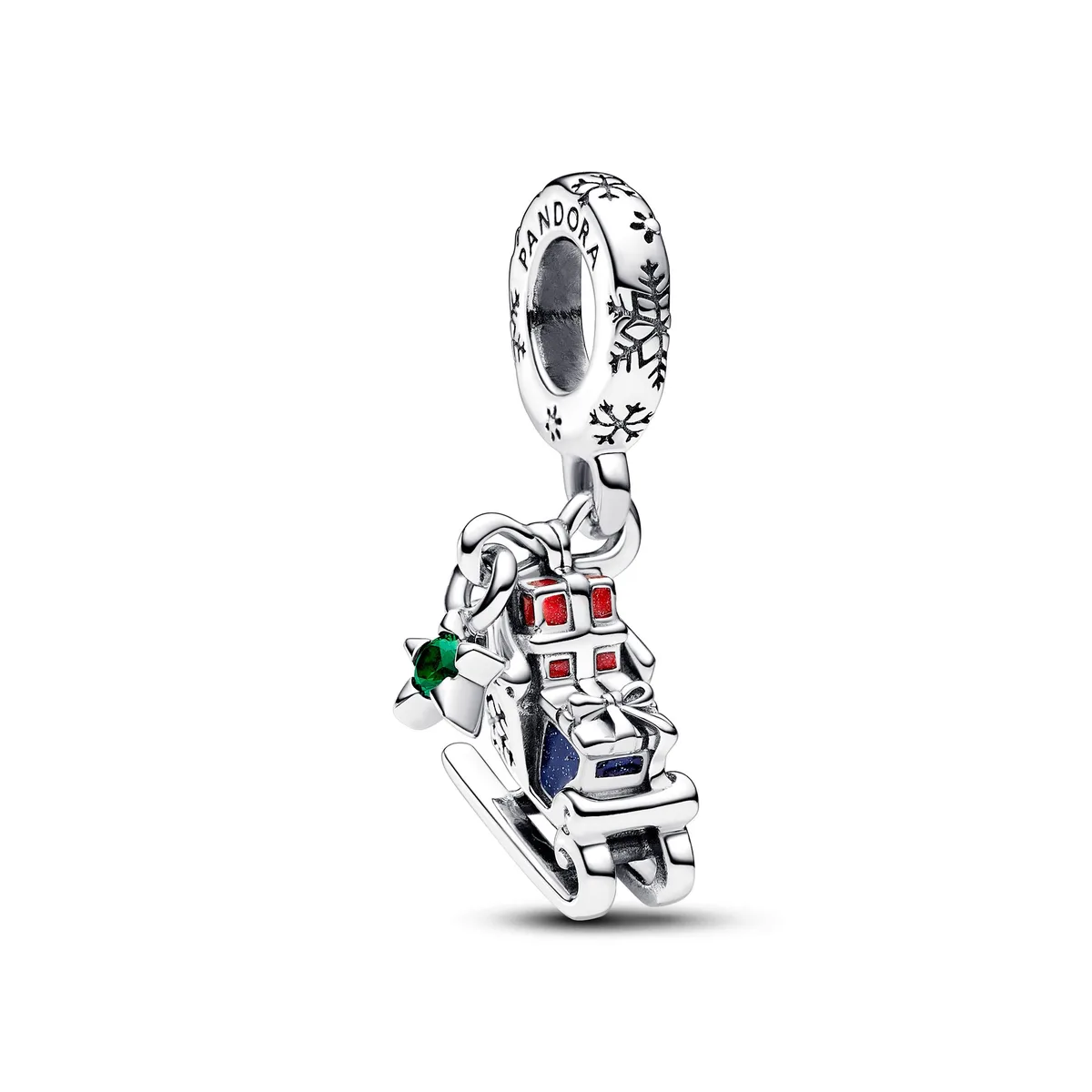 PANDORA PANDORA Christmas Sleigh 2023 Dangle Charm Multicolor Enamel — product photo