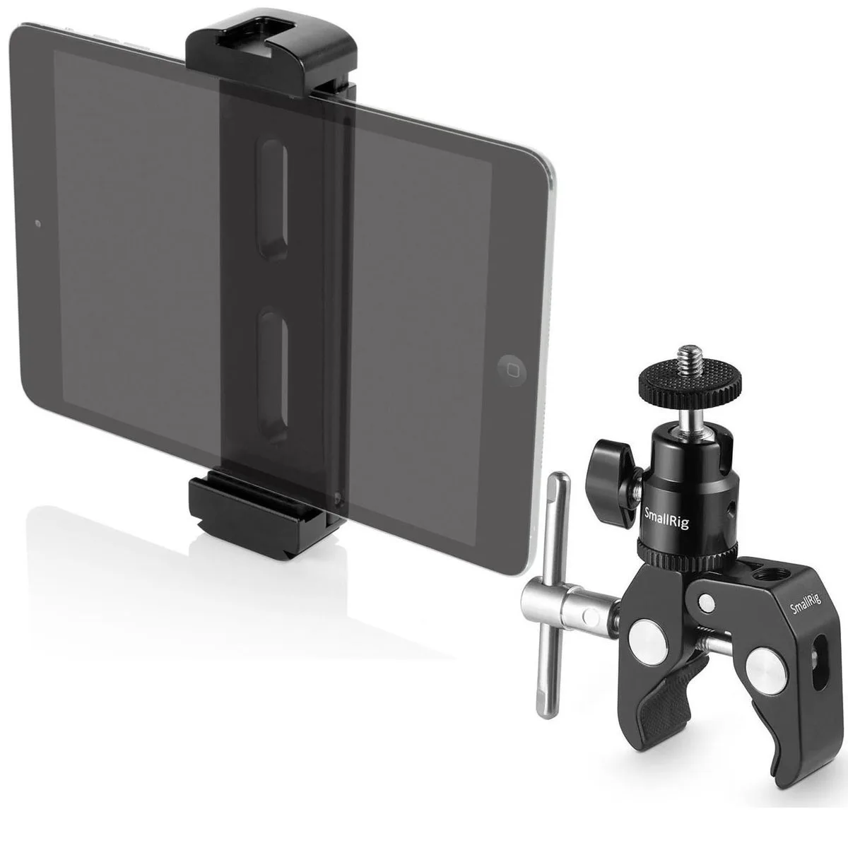 Shape wlb Inc. Shape wlb Inc. Aluminum Tablet Tripod Mount With Cold Shoe With SmallRig CoolClamp Mount accessory — product photo