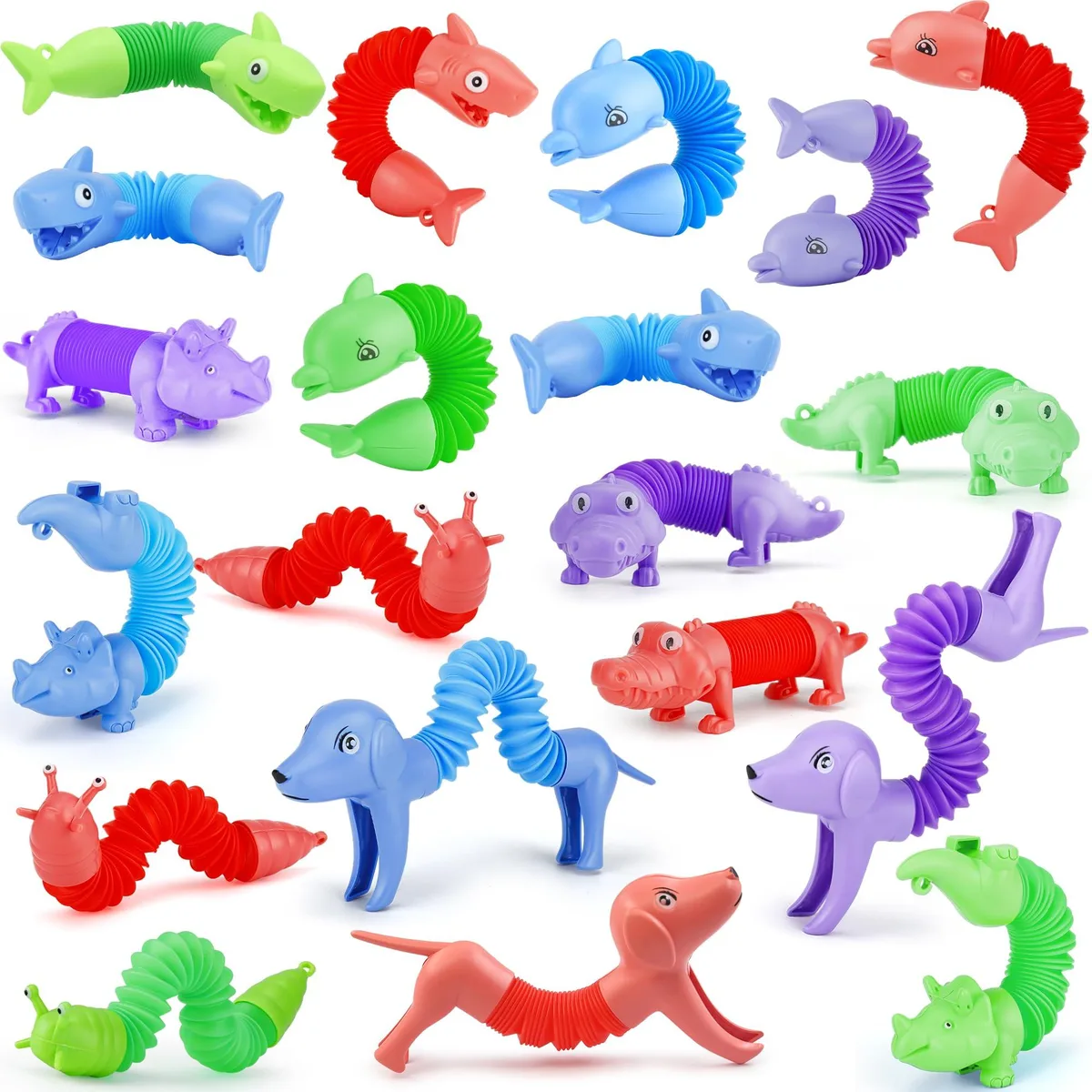 UrChoice Animal Pop Tubes 20pcs Educational Toy — product photo