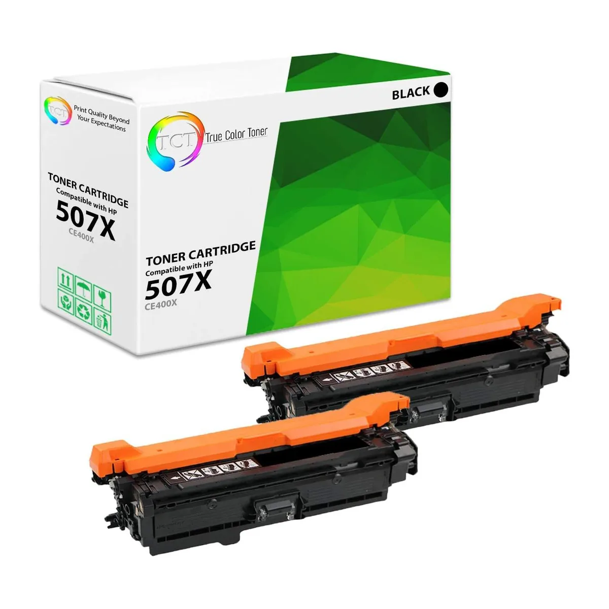 True Color Toner True Color Toner CE400X Black Toner Cartridge 2 Pack — product photo