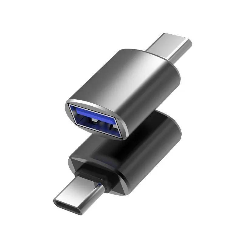 Hetai Tech Hetai Tech C to USB 3.0 OTG Adapter aluminium alloy black silver — product photo