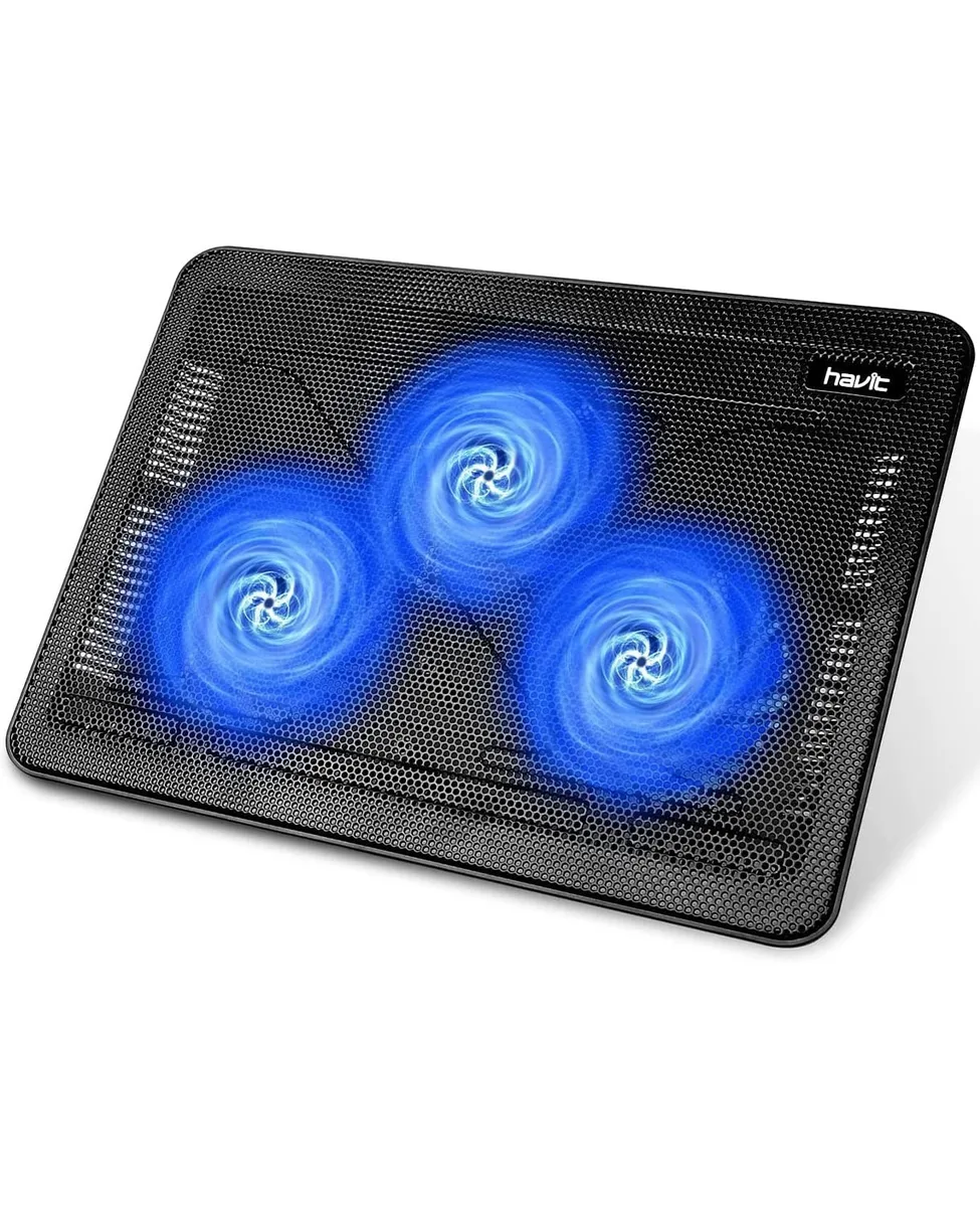  ENHANCE HV-F2056 15.6-17 Laptop Cooling Pad 3 Fans Black/Blue — product photo