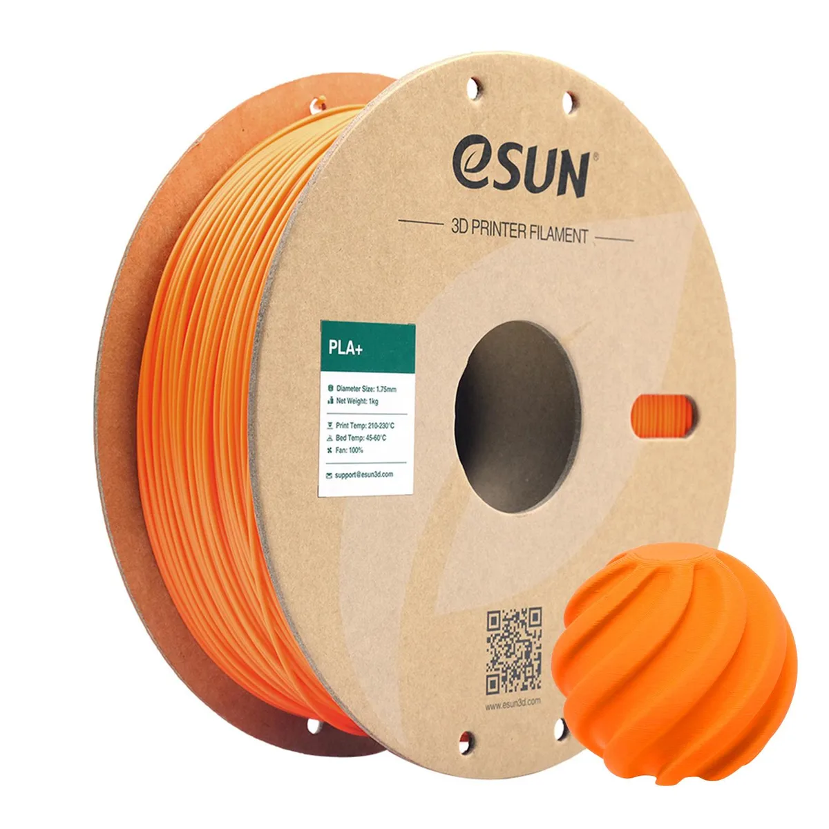 eSUN eSUN PLA+ Filament 1.75mm 1kg Orange — product photo