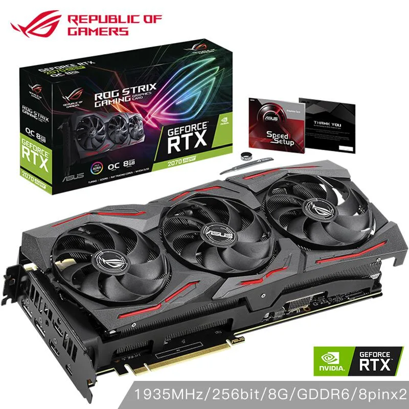 ASUS ASUS ROG Strix GeForce RTX 2070 SUPER OC 8GB GDDR6 graphics card — product photo