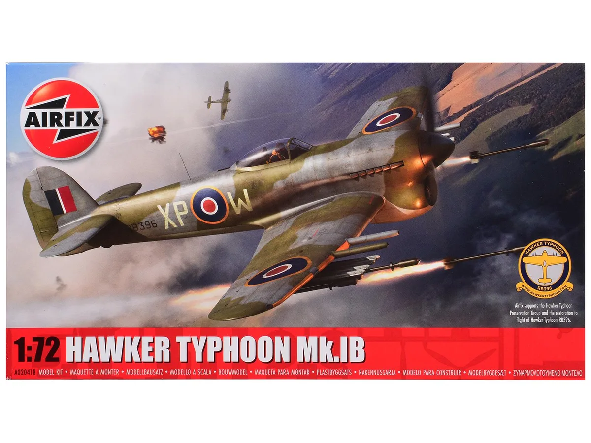 Airfix Airfix Hawker Typhoon Mk.IB 1/72 Kit 74 Parts 2 Schemes — product photo