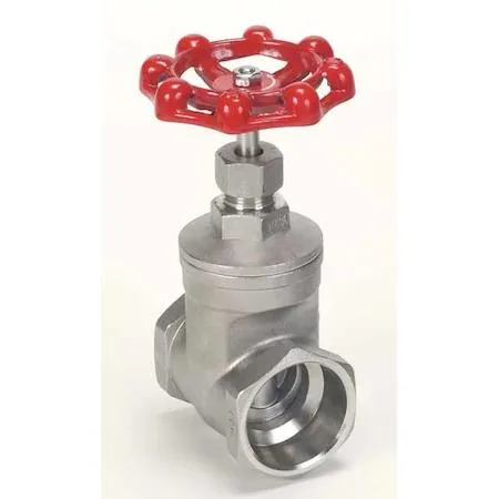 Stainless steel gate valve with wheel handle, two-inch size