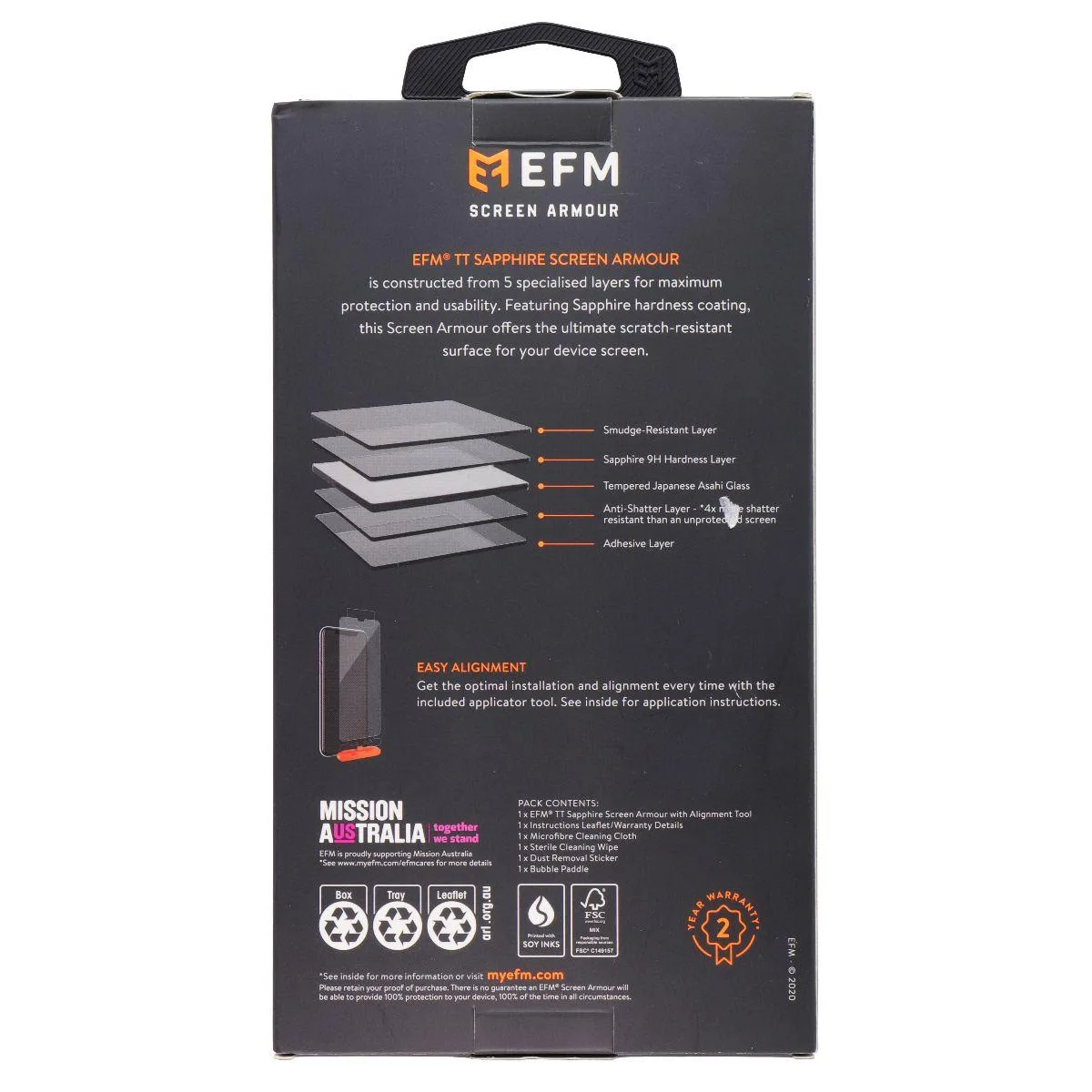 EFM EFM TT Sapphire Screen Protector for OPPO A52/A72/A92 Realme 6 - Clear — product photo