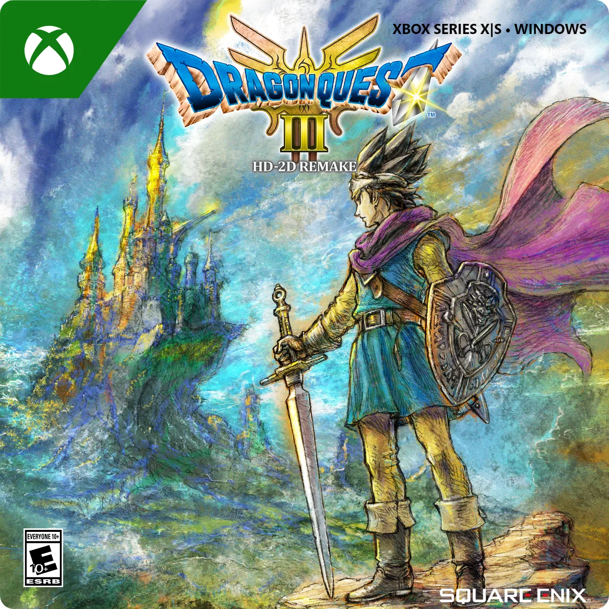 SQUARE ENIX USA SQUARE ENIX USA G3Q-02358 DRAGON QUEST III HD-2D Remake downloadable game — product photo