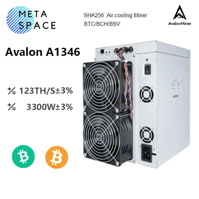 AFRNDK AFRNDK Avalon A1346 123TH/s 3300W Bitcoin ASIC Miner — product photo