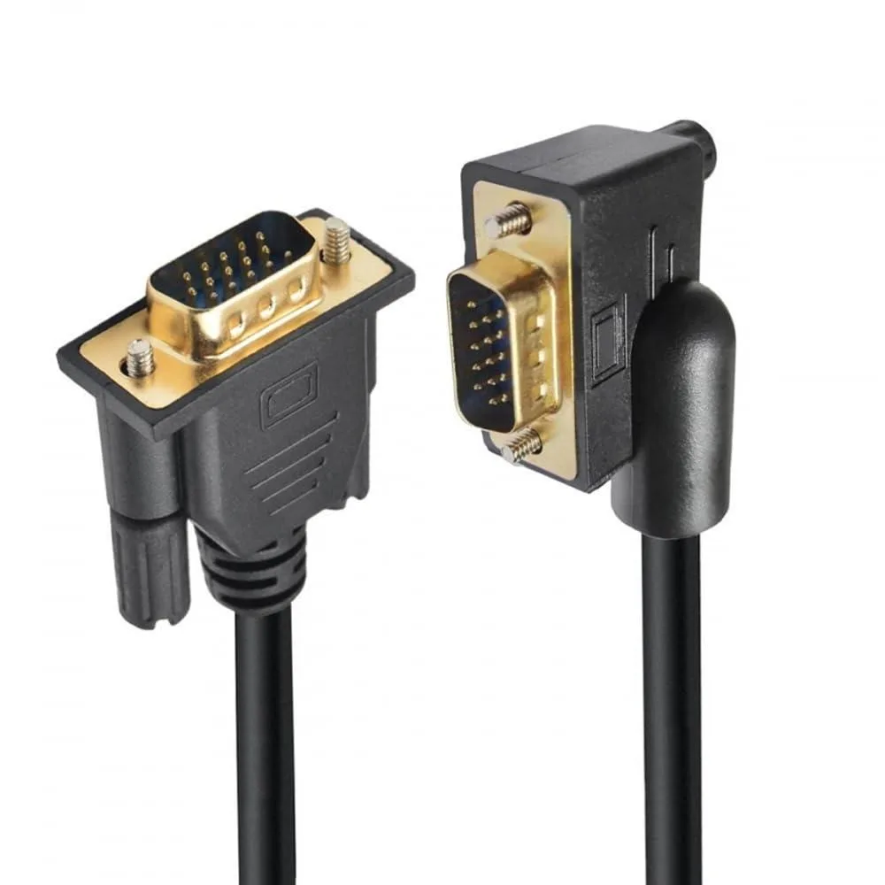 Vszerda Vszerda VGA cable 90° angled male to straight male 1.0m 15 pin — product photo