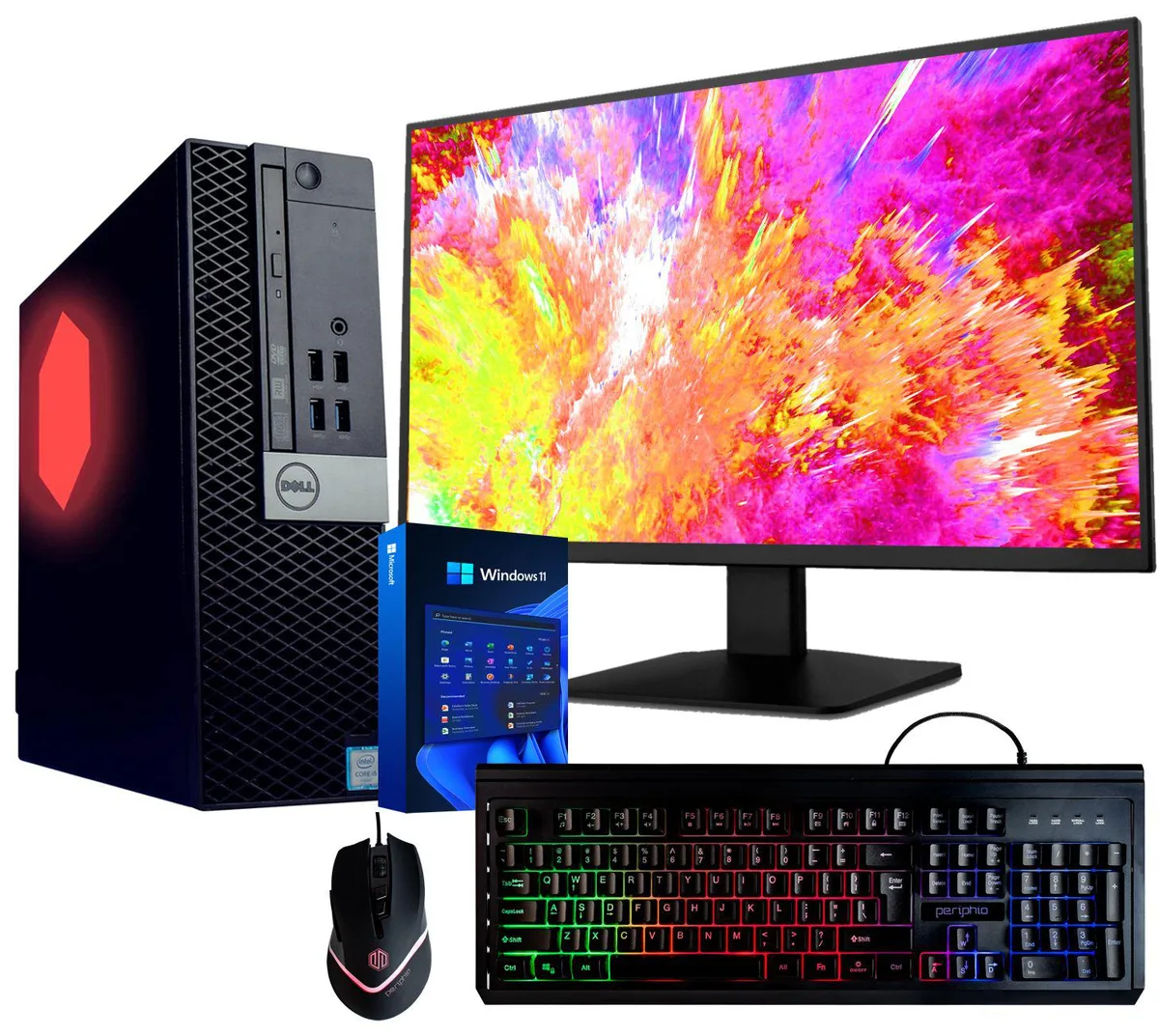 DELL DELL OptiPlex 5060 RGB desktop PC i5-8500 8GB DDR4 500GB SSD 22" monitor — product photo