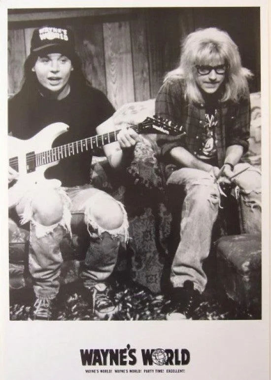Wayne's World Party Time poster on heavy paper, 24 by 36 inches