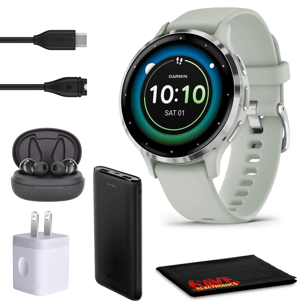 Garmin Garmin Venu 3S Sage Grey Silver wearable technology — product photo