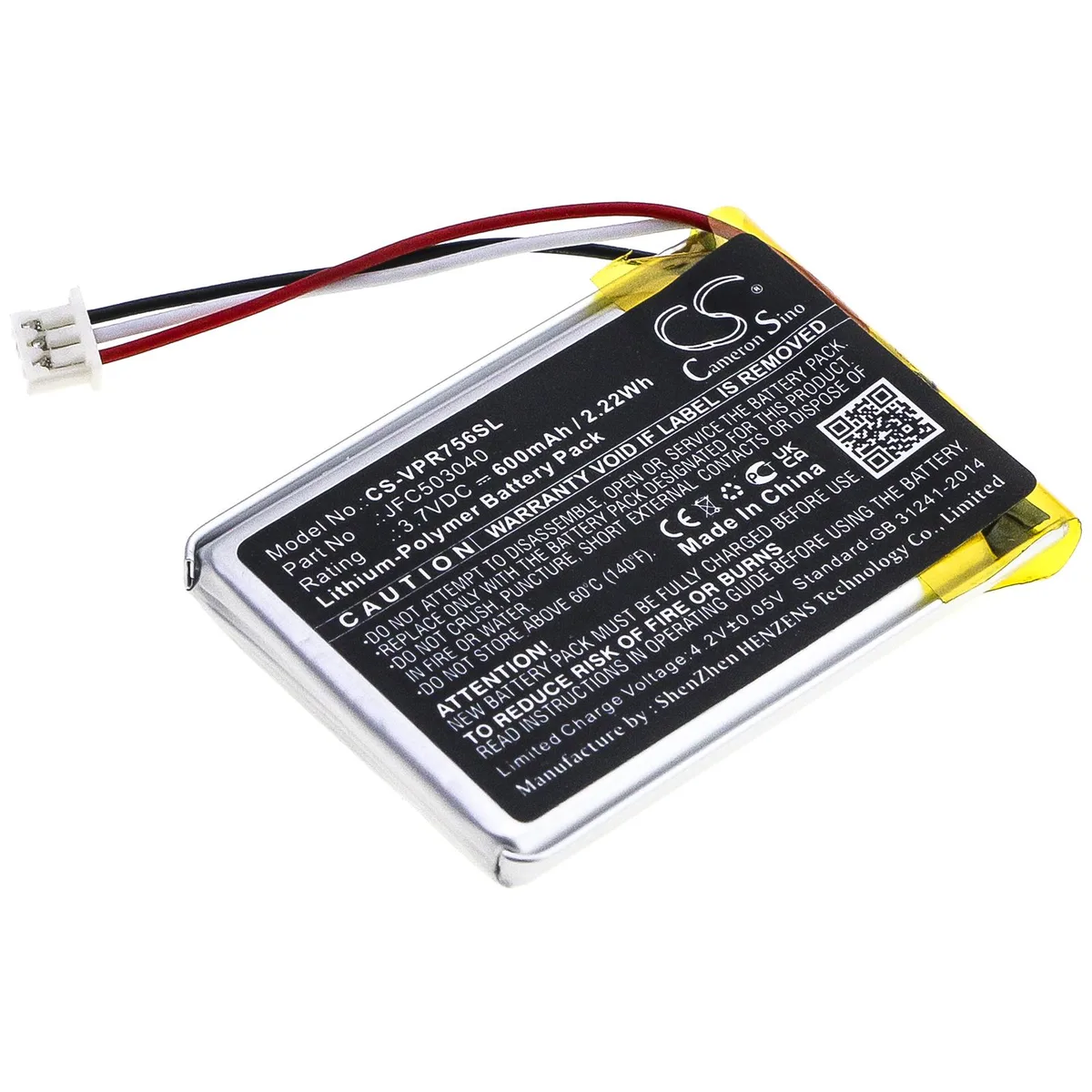 Cameron &amp; Co Cameron &amp; Co DS-CS-VPR756SL Viper Battery 3.7V 600mAh Li-Polymer Black — product photo