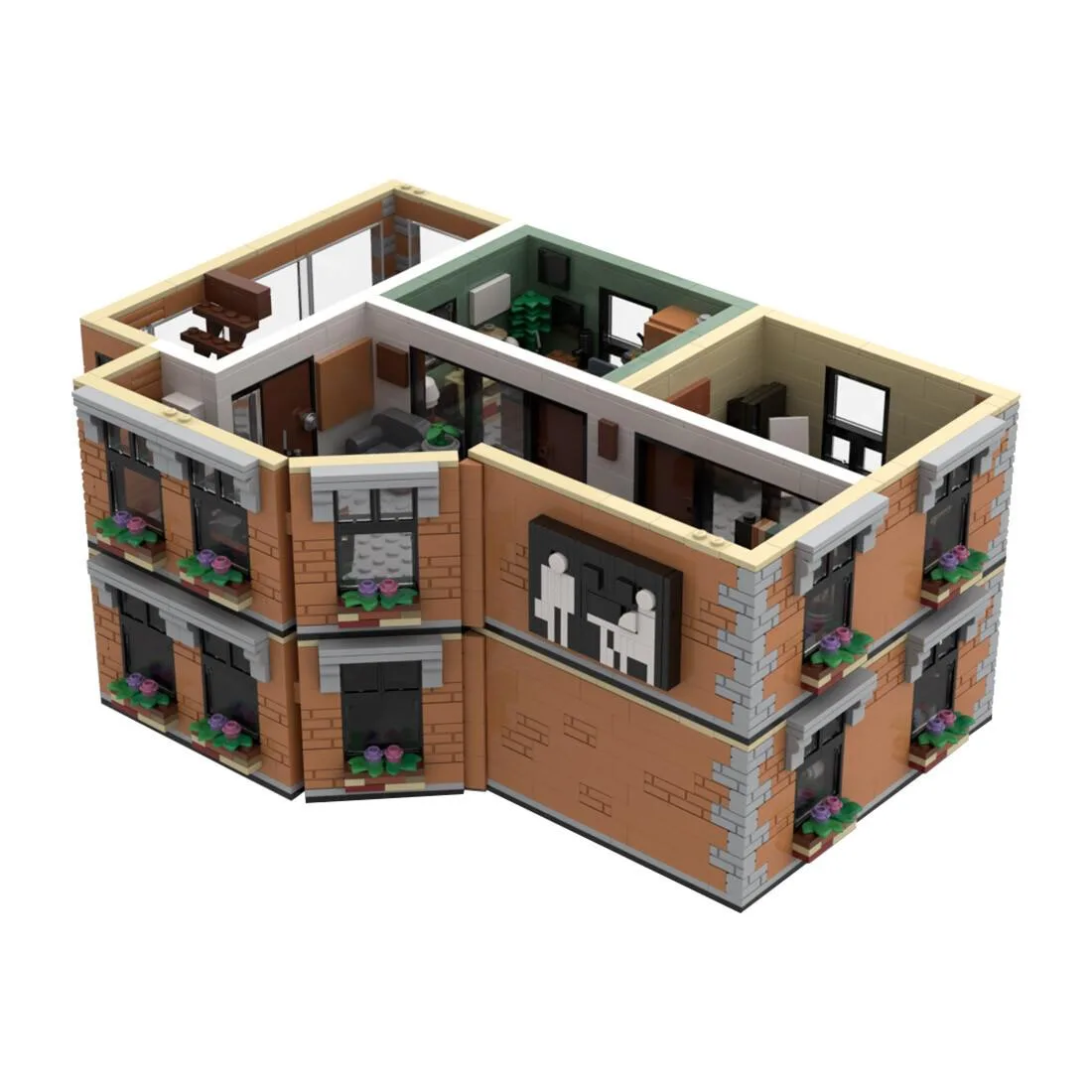 ZITIANYOUBUILD ZITIANYOUBUILD MOC-124801 Double Storey Studio Street Scene 2146PCS — product photo