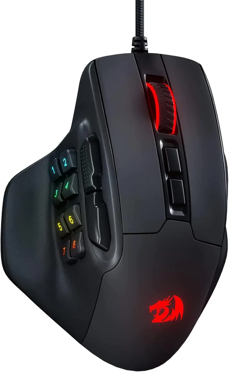 Redragon Redragon M811 Aatrox MMO Gaming Mouse 15 Buttons Wired 6200 DPI Black — product photo