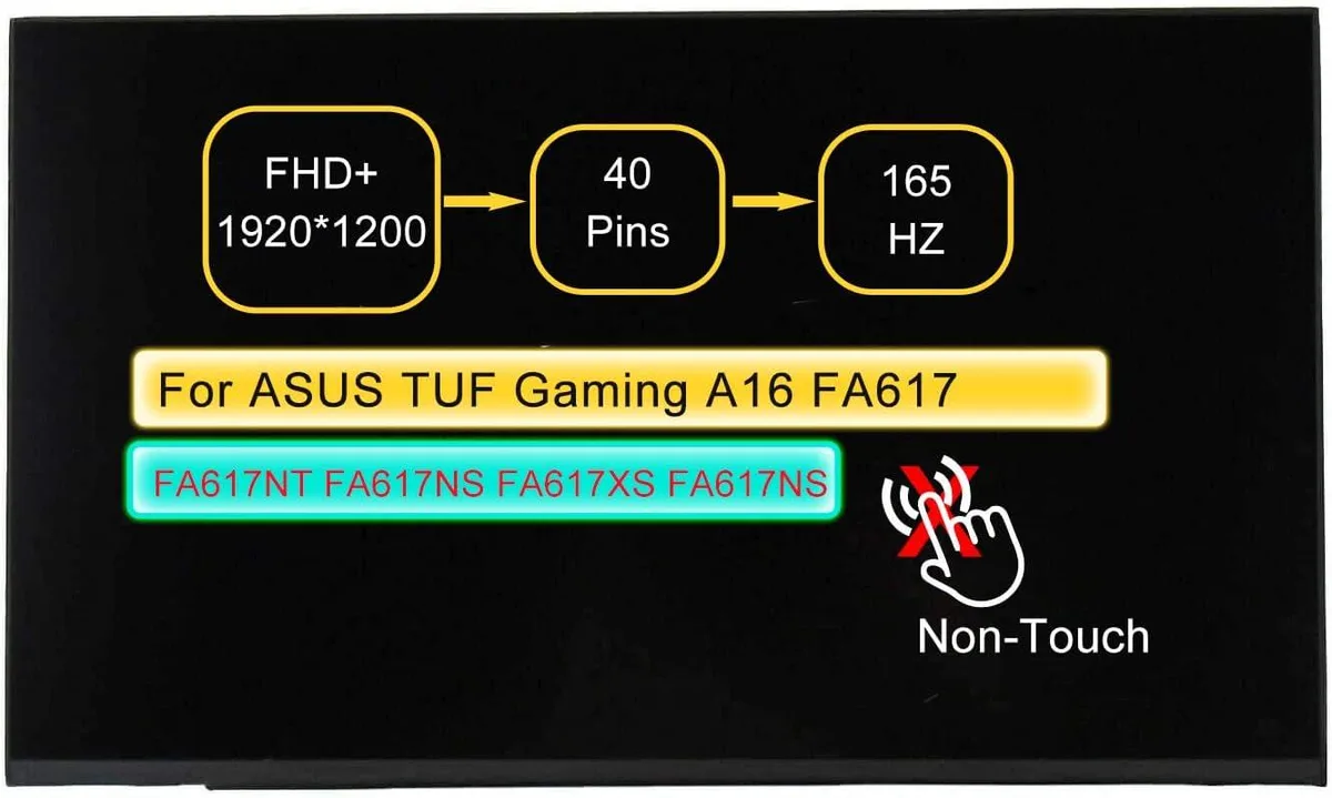 NUOLAISUN NUOLAISUN 16.0" laptop screen N160JME-GE1 1920x1200 165Hz 40Pin — product photo