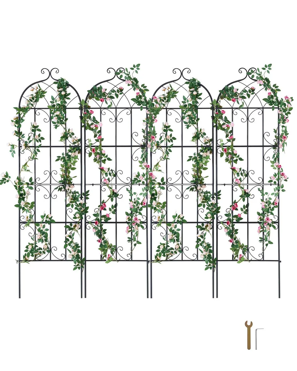 VEVOR VEVOR Garden Trellis 71 x 20 in 4-Pack Black Q195 — product photo