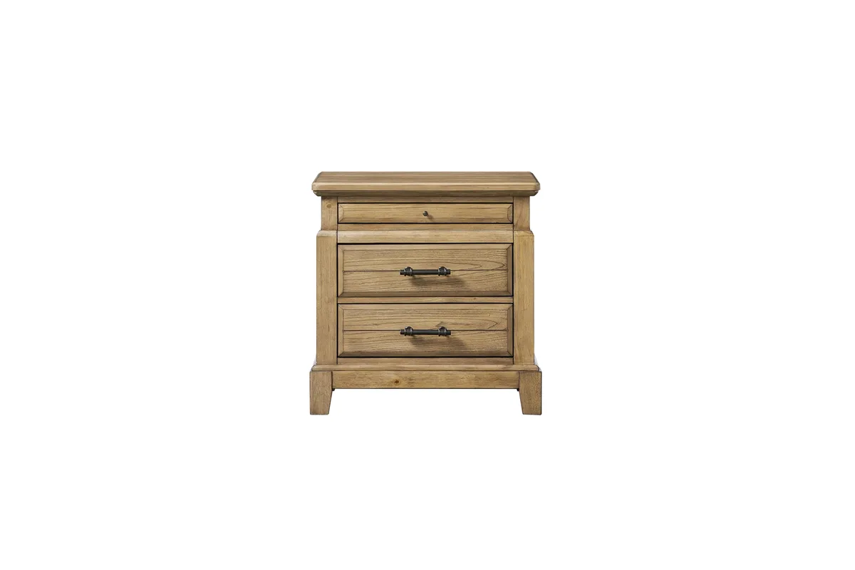tuphen tuphen 2 Drawer Nightstand w/ Tray Caramel Finish — product photo