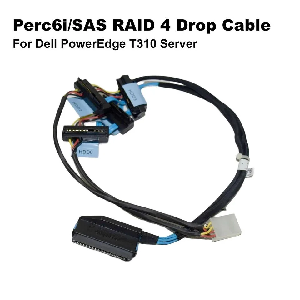 DELL DELL PowerEdge T310 PERC6i SAS RAID 4 Drop Cable D385M laptop replacement part — product photo