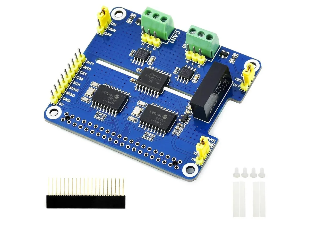 LORDWORLD LORDWORLD 2-Channel Isolated CAN Bus Expansion HAT development board — product photo