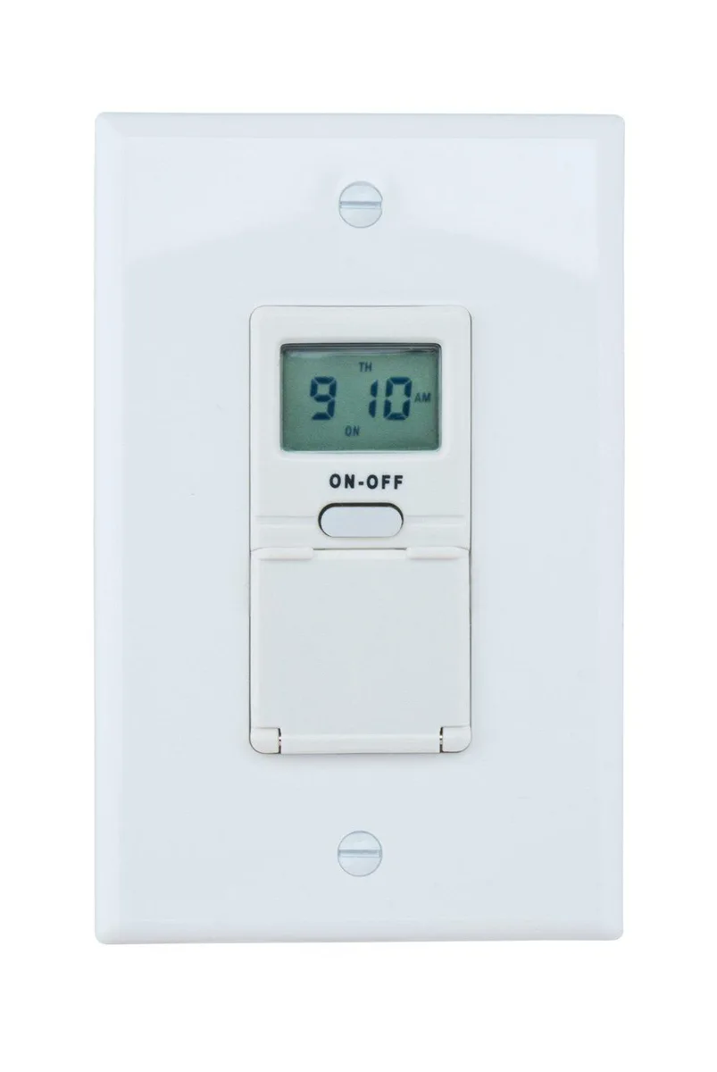 Corporation WE7000W Digital 7-Day In-Wall Timer with Back Up Battery White — product photo