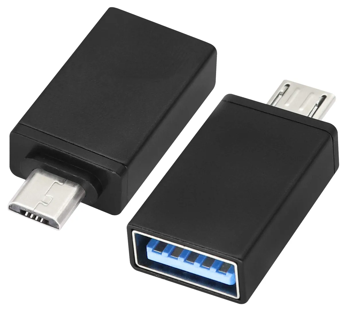 BUCIER BUCIER OTG Micro USB to USB 2.0 A Female Adapter 2-Pack Black — product photo