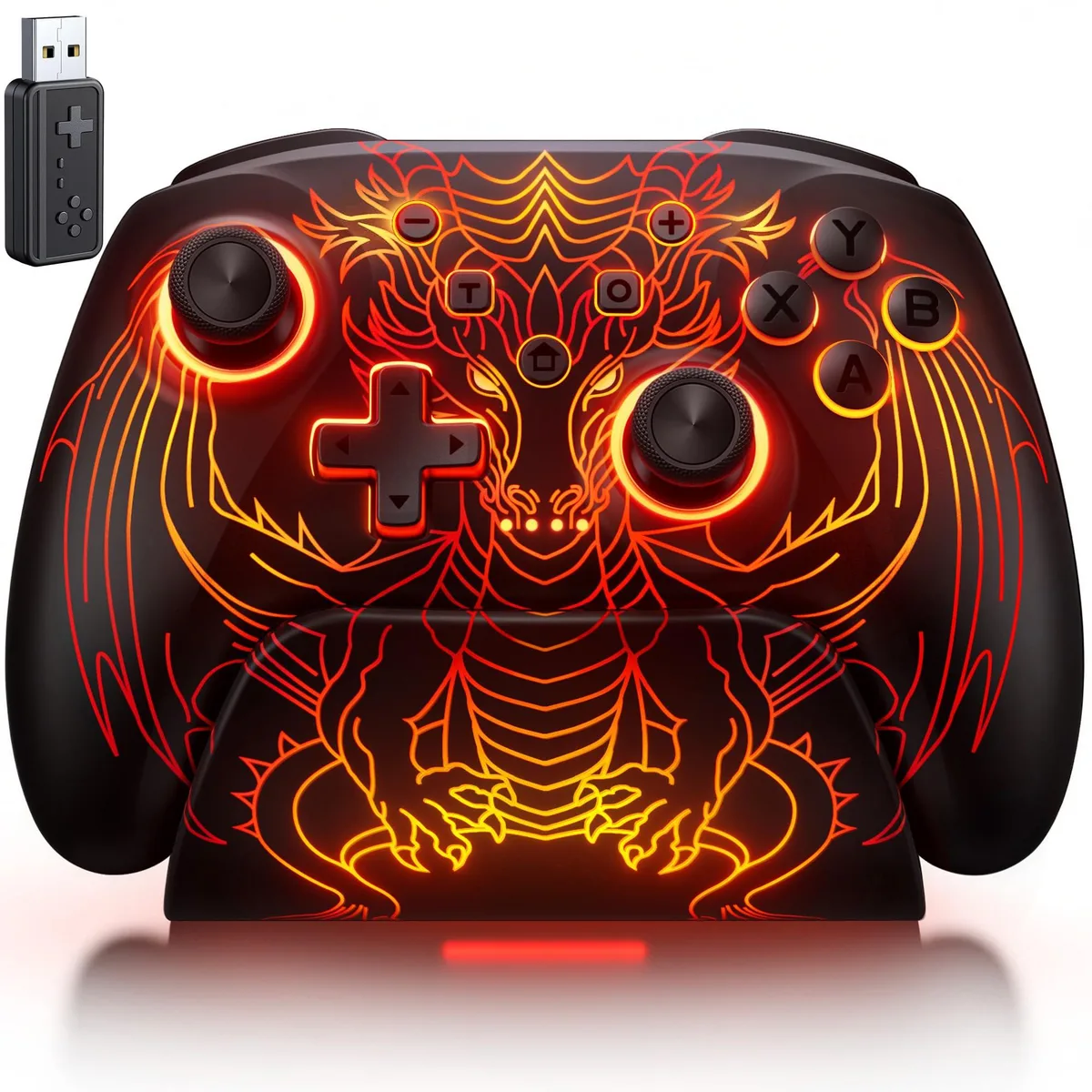 ViewSonic ViewSonic PC Game Controller Hall Effect 1000Hz 2.4GHz Bluetooth Charging Dock — product photo