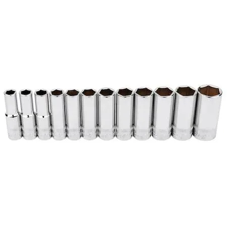 Ingersoll/Rand INGERSOLL-RAND 752053X 12-Piece 1/2" Deep Socket Set Metric 6-Pt — product photo