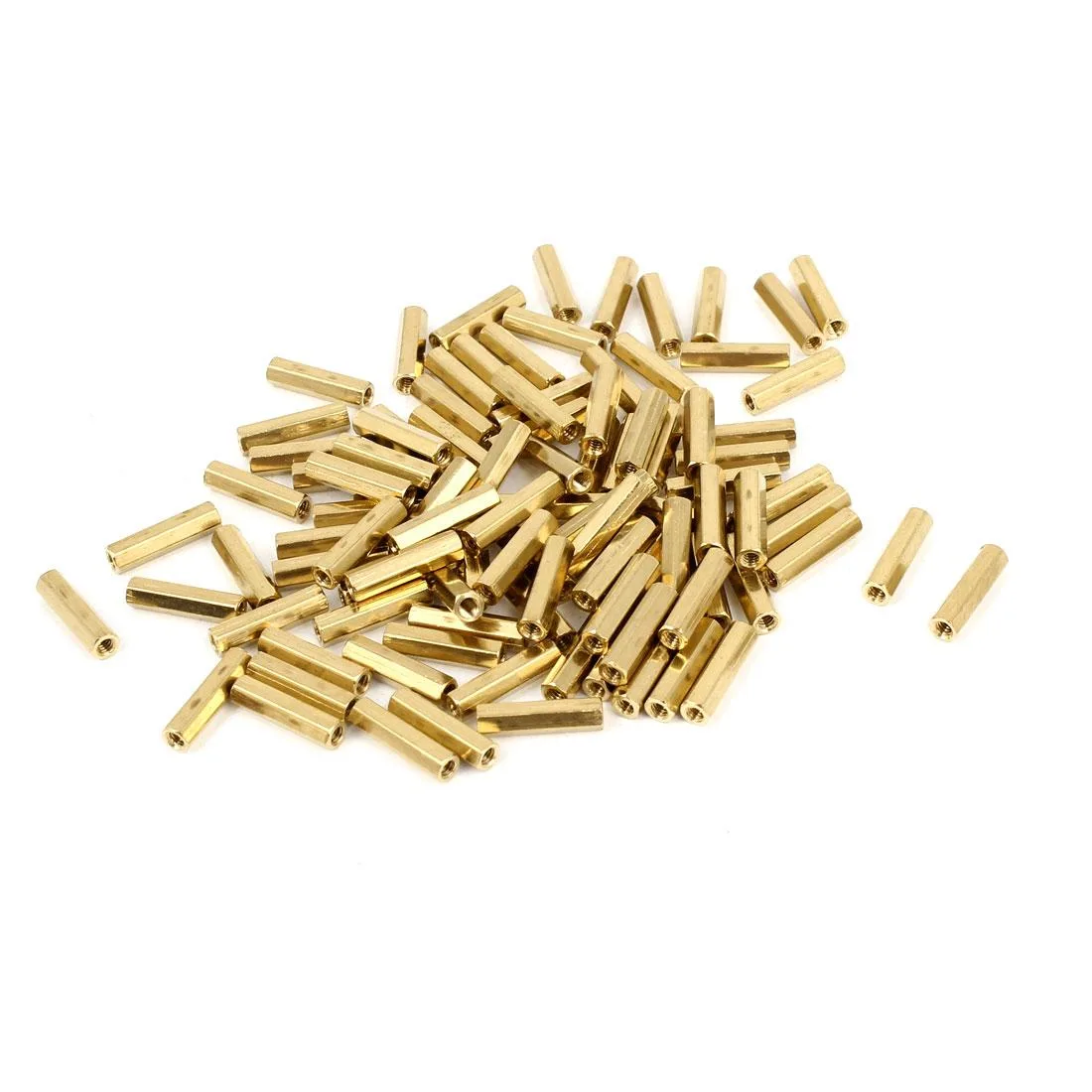 Unique-Bargains Unique-Bargains 100 Pcs M2 12mm Brass Hex Standoff Spacer — product photo