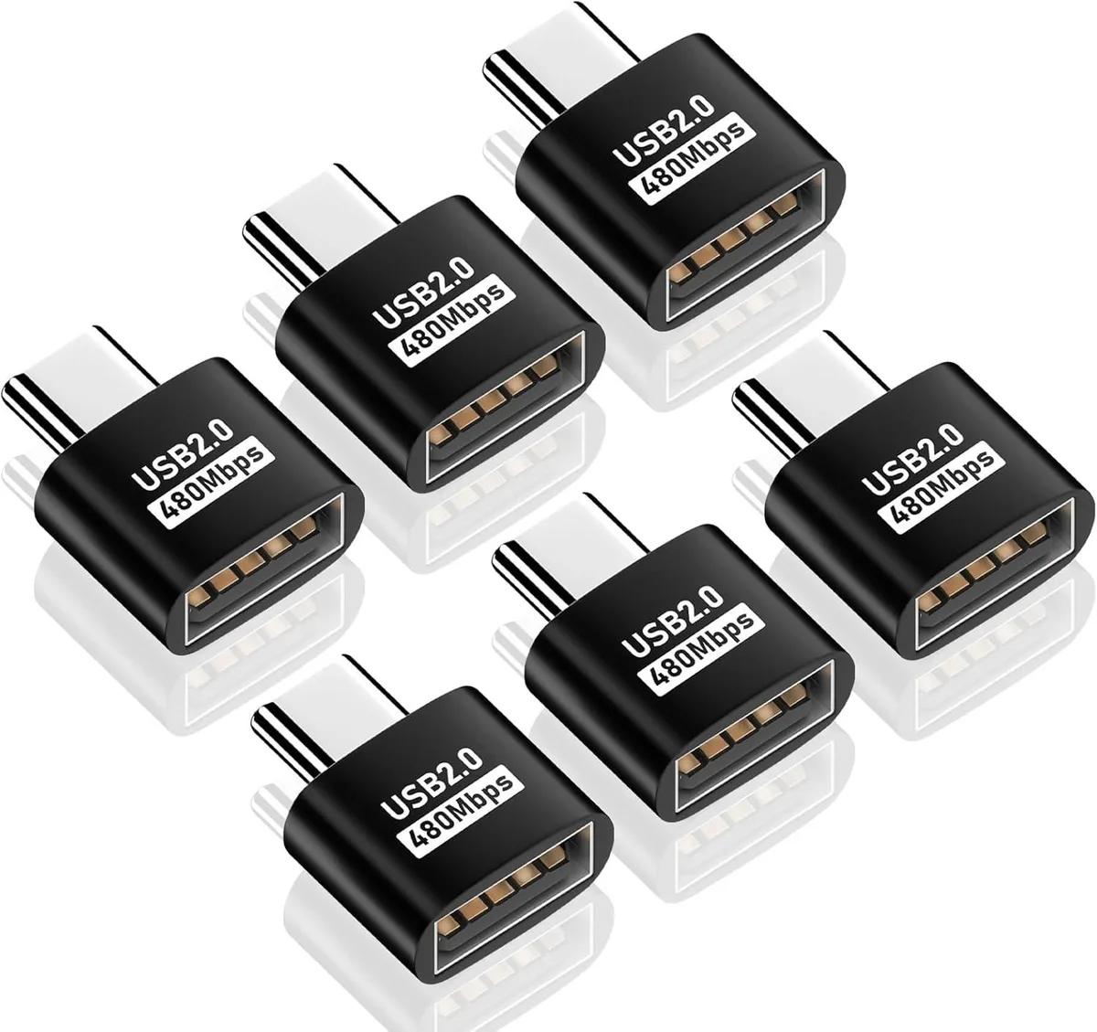 BUCIER BUCIER USB-C to USB 2.0 Adapter 480Mbps 6 Black — product photo